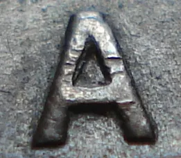 Re-engraved A in LAND