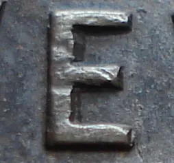 Re-engraved E in NEWF