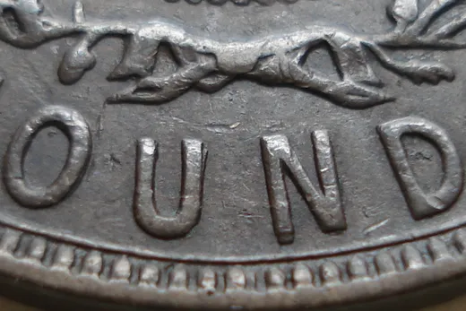 Re-engraved Letters in [OUND]