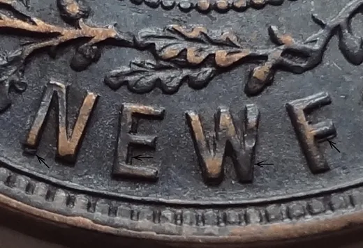 Re-engraved Letter Details in NEWF