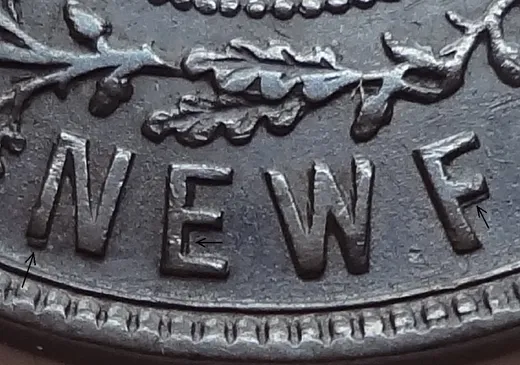 Re-engraved Letters in NEWF