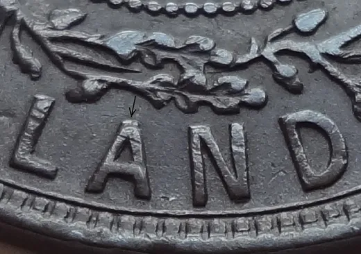 Re-engraved Letters in LAND