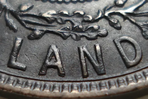 Re-engraved Letters in LAND