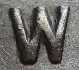 Re-engraved W in NEWF