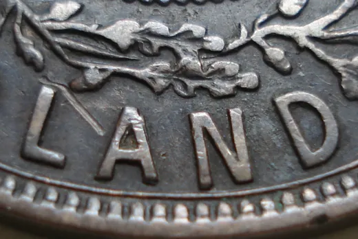Re-engraved Letters in LAND