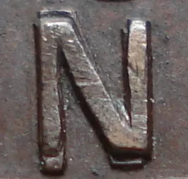 Re-engraved N in LAND