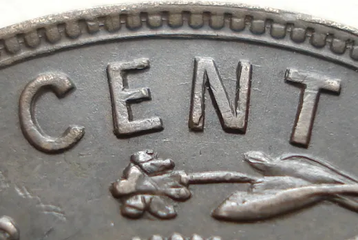 Re-engraved Letters in CENT