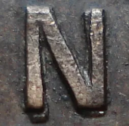 Re-engraved N in NEWF