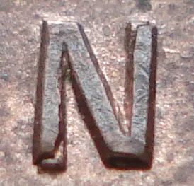 Re-engraved N in CENT