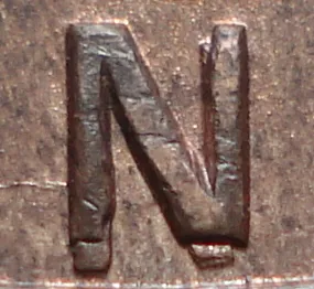 Re-engraved N in LAND