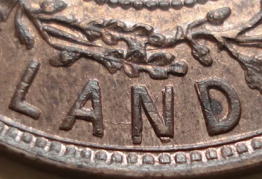 Re-engraved Letters in LAND