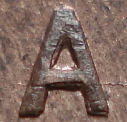 Re-engraved A in LAND