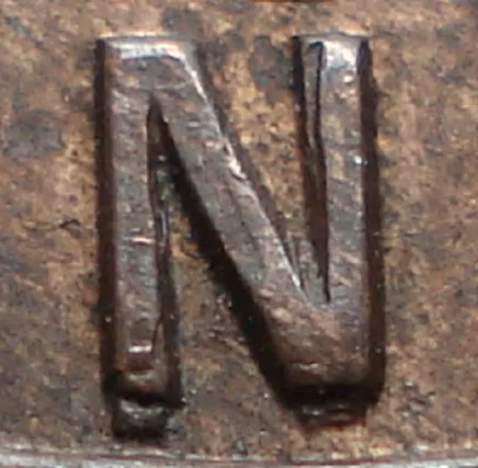 Re-engraved N in LAND