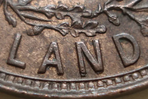 Re-engraved Letters in LAND