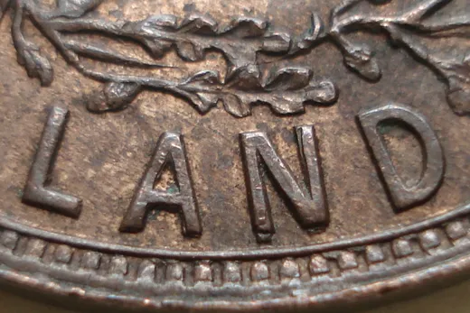 Re-engraved Letters in LAND