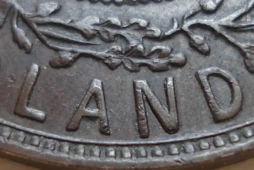Re-engraved Letters in LAND