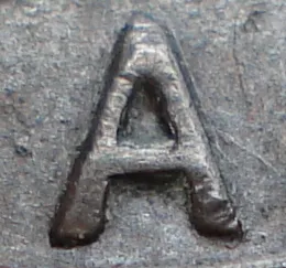Re-engraved A in LAND