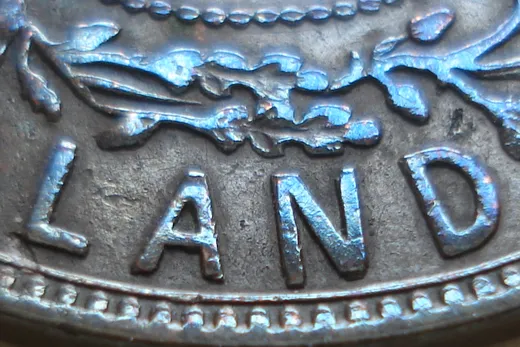 Re-engraved Letters in LAND