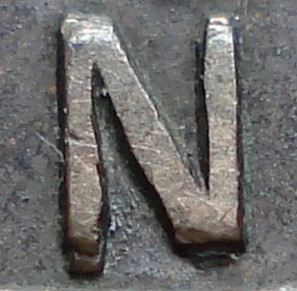 Re-engraved N in LAND