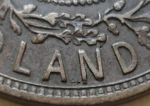 Re-engraved Letters in LAND
