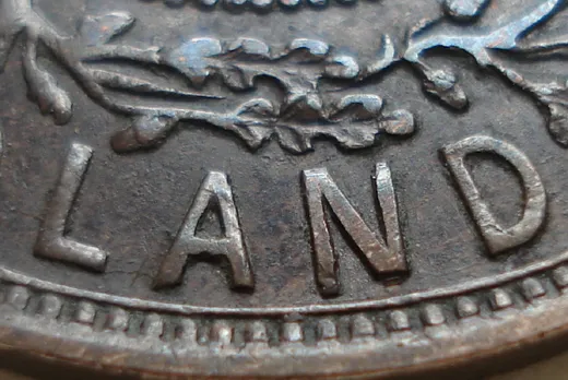 Re-engraved Letters in LAND