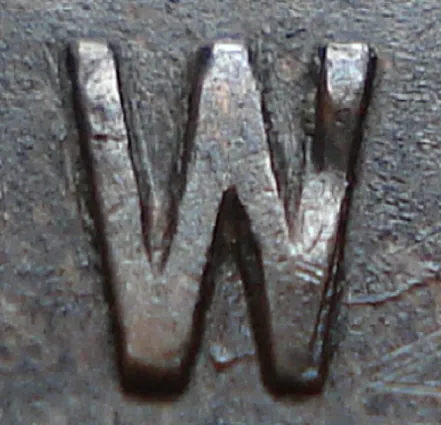 Re-engraved W in NEWF