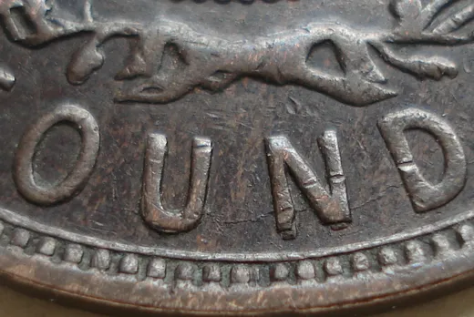 Re-engraved Letters in OUND
