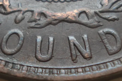 Re-engraved Letters in OUND
