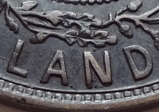 Re-engraved Letters in LAND
