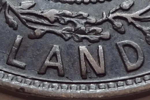 Re-engraved Letters in LAND