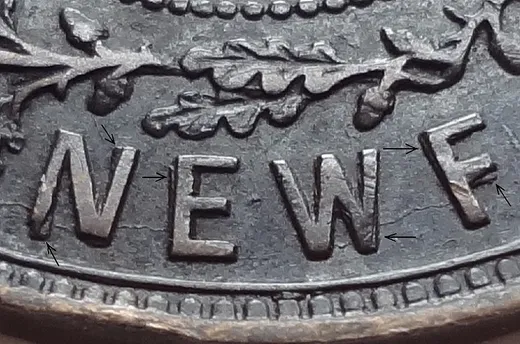 Re-engraved Letters in NEWF