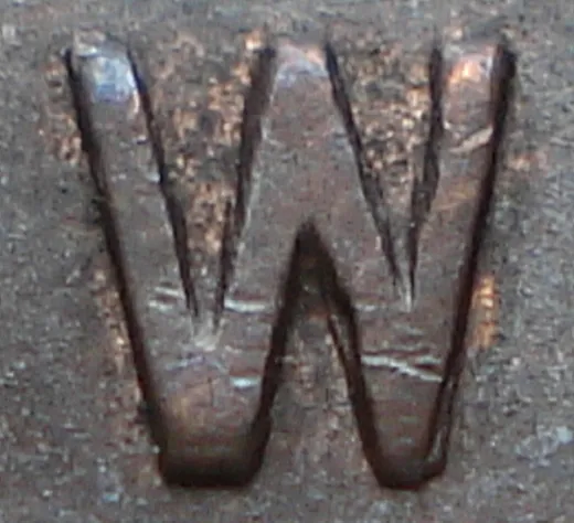 Re-engraved W in NEWF