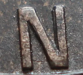 Re-engraved N in LAND