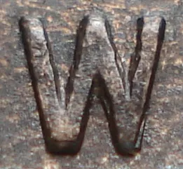 Re-engraved W in NEWF
