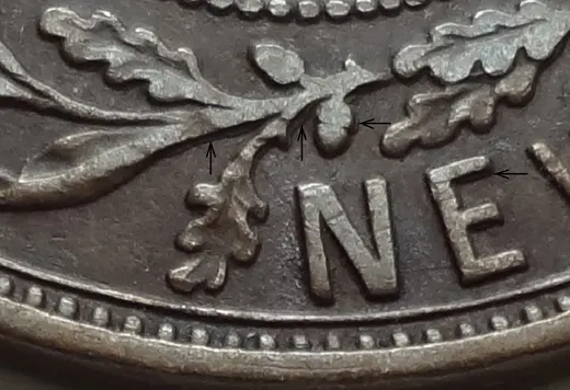Medium Date, Re-engraved Acorn
