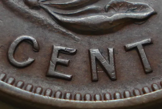 Re-engraved Reverse, NFLD One Cent)