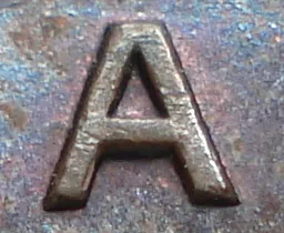 Re-engraved A in ('LAND)