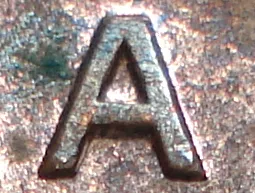 Re-engraved A in LAND