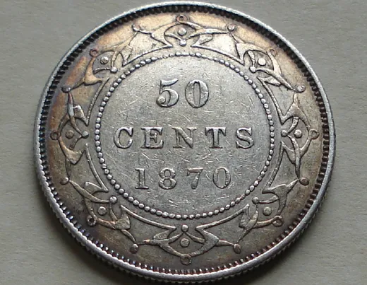 1870 50 Cents, coin 1, reverse
