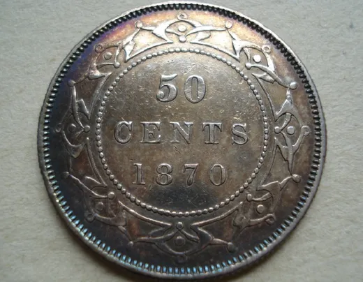 1870 50 Cents, coin 2, reverse