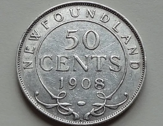 1908 50 Cents, coin 1, reverse