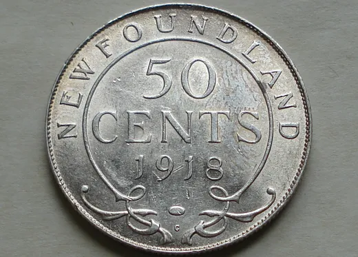 1918 C 50 Cents, coin 1, reverse