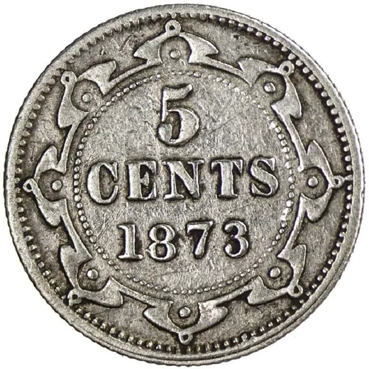 1873 5 Cents, coin 1, reverse