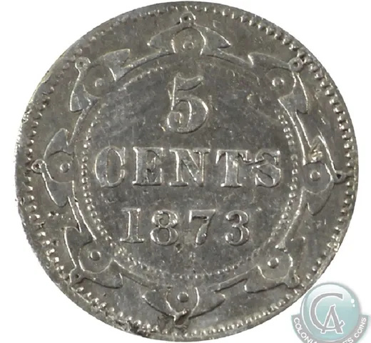 1873 5 Cents, coin 2, reverse