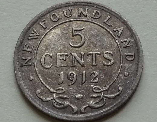 1912 5 Cents, coin 1, reverse