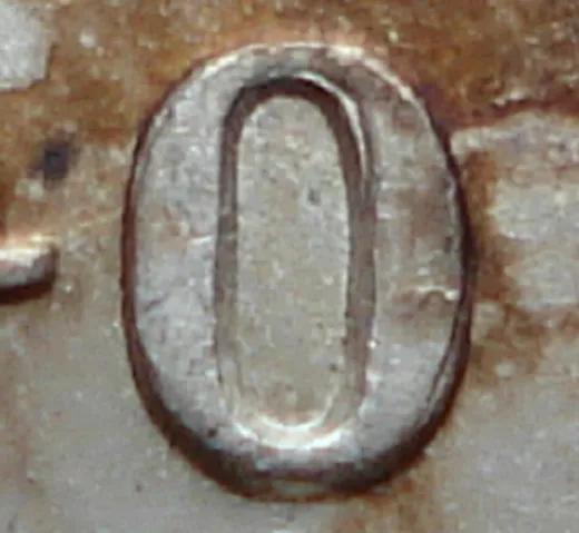 Narrow Date, High 4, Repunched 0