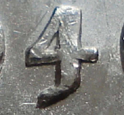 Wide Date, Repunched 40 (Weak 4)