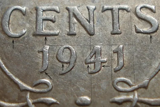 Narrow Date, Re-engraved Reverse