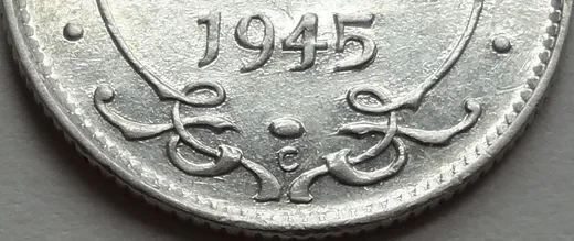 Narrow Date, Repunched 45