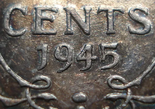Narrow Date, Repunched 45